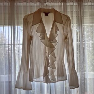 Sunny Leigh White Ruffle Blouse